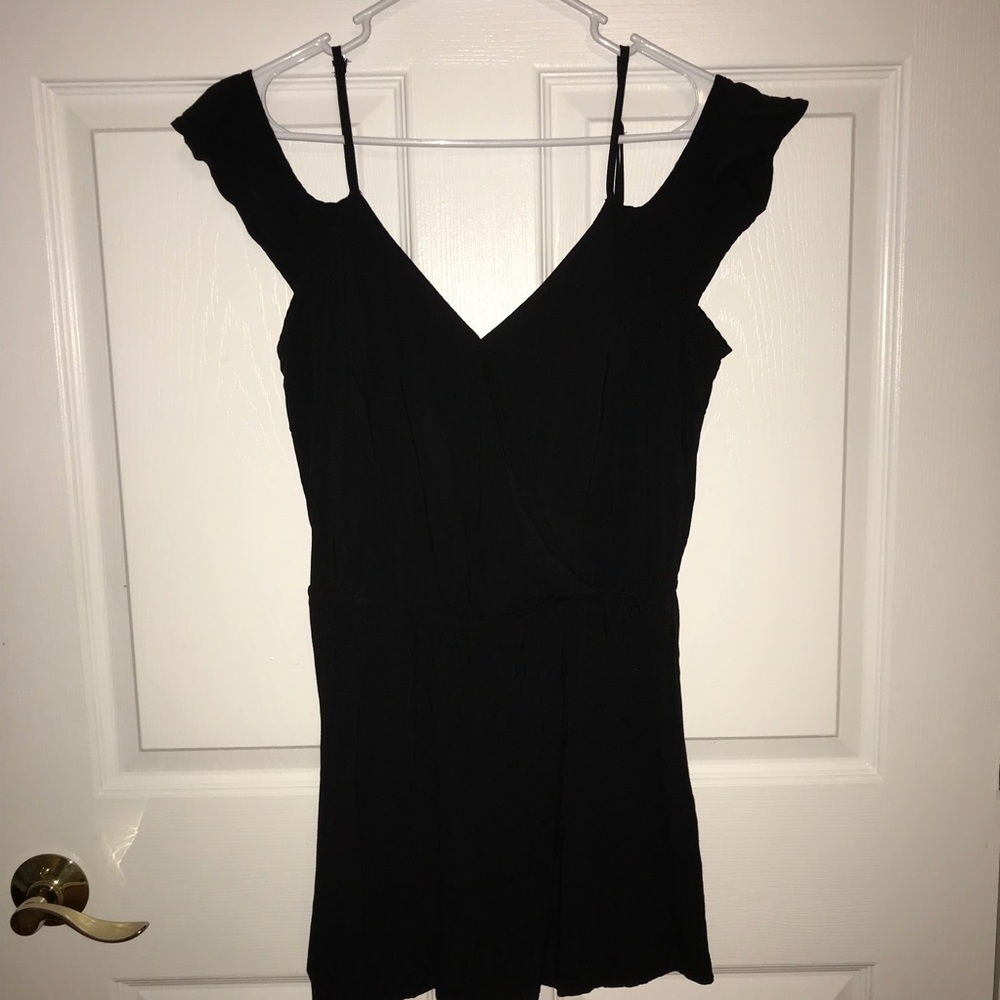 Black cotton romper